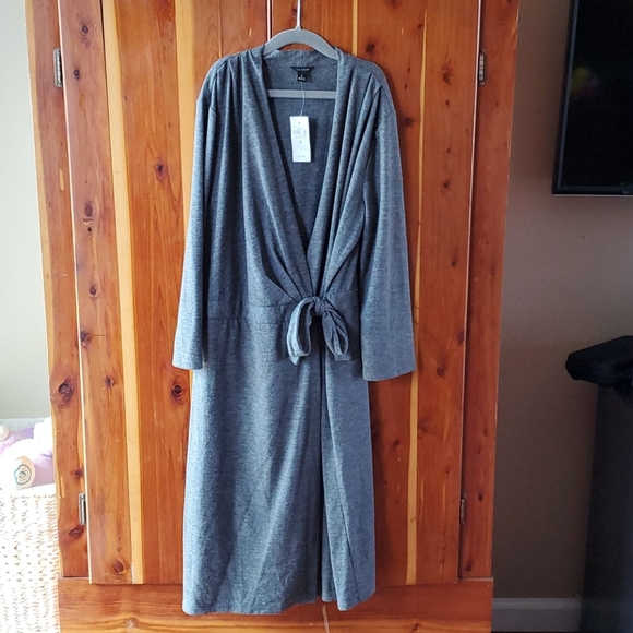 Ann Taylor Dresses & Skirts - Ann Taylor grey wrap effect dress size 6 nwt